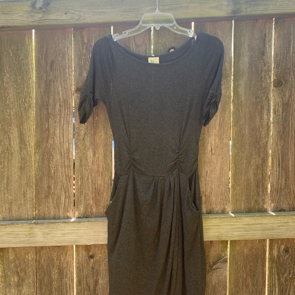 Grey knit dress
